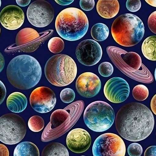 Tecido HILOGAR The Final Frontier Planetas Multicor 1x1,10m