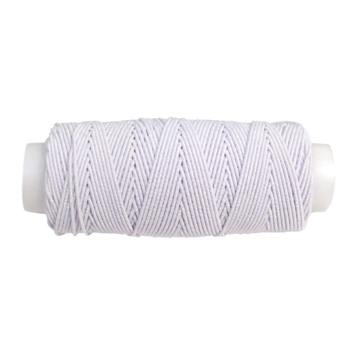 Elástico para Canela 1mm Branco 30m