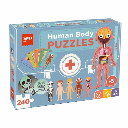 Puzzles APLI Kids 240 peças o corpo humano