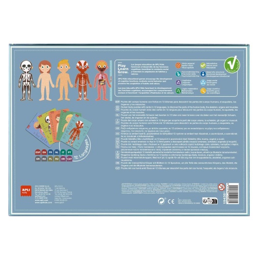 Puzzle Apli Kids 240 peças o corpo humano