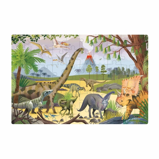 Puzzle APLI Kids 60 peças brilha no escuro dinossauros