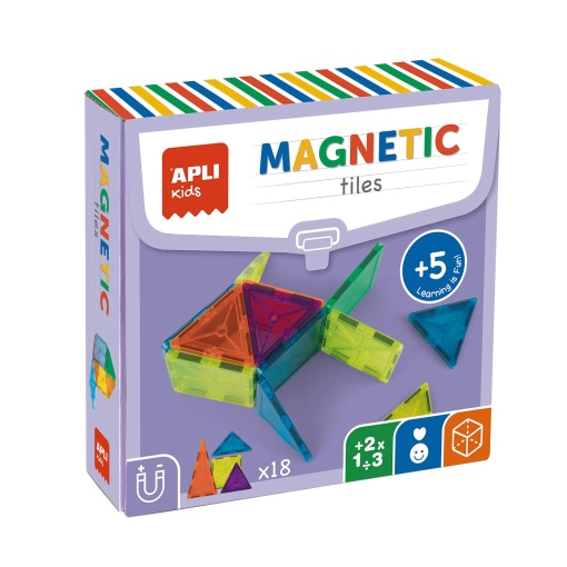 Jogo de Construção Magnético 18 peças APLI Kids