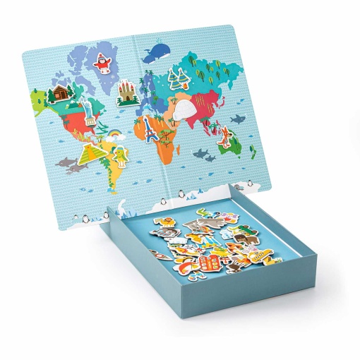 Magnets mapa mundo 40 peças APLI Kids