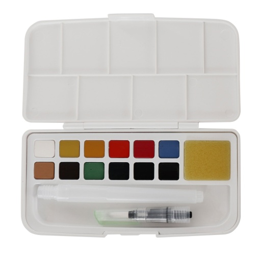 Aguarelas em pastilha INART com 12 cores