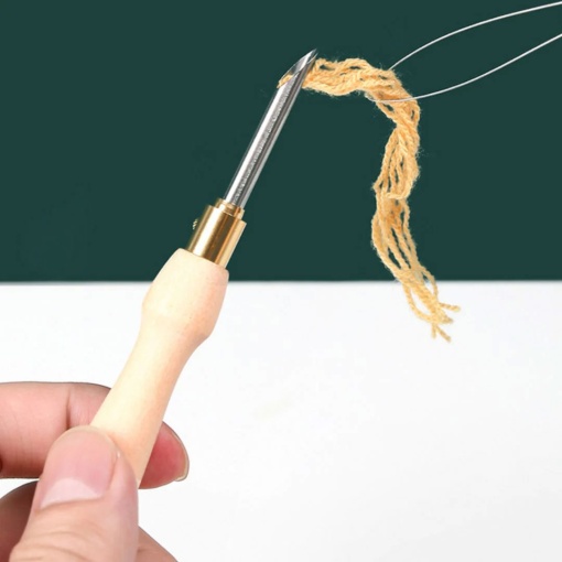 Kit punch needle FIGURED'ART com moldura circular 20cm gato florido