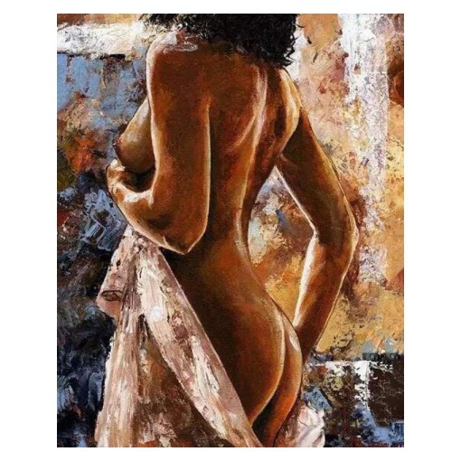 Pintar por números FIGURED'ART com moldura 40x50cm curvas bonitas