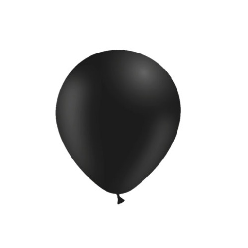 Balão de látex 14cm 5ö preto (100 unidades) BALLOONIA