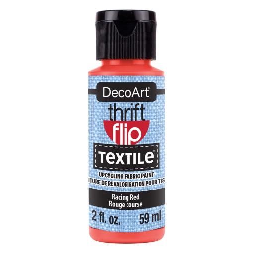 Tinta para Tecido DECOART Thrift Flip TEXTILE Vermelho Vivo 59ml DTFP104-30
