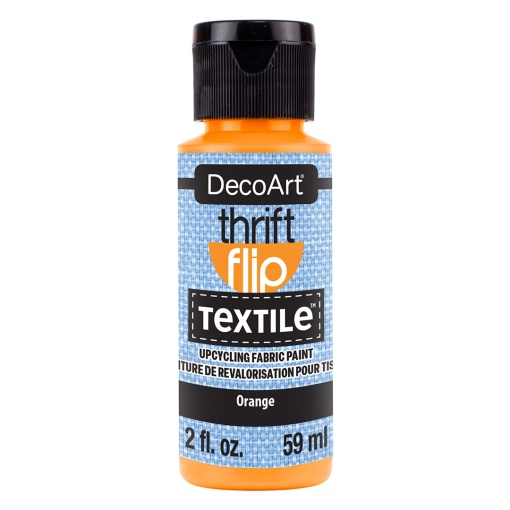 Tinta para Tecido DECOART Thrift Flip TEXTILE Laranja 59ml DTFP106-30