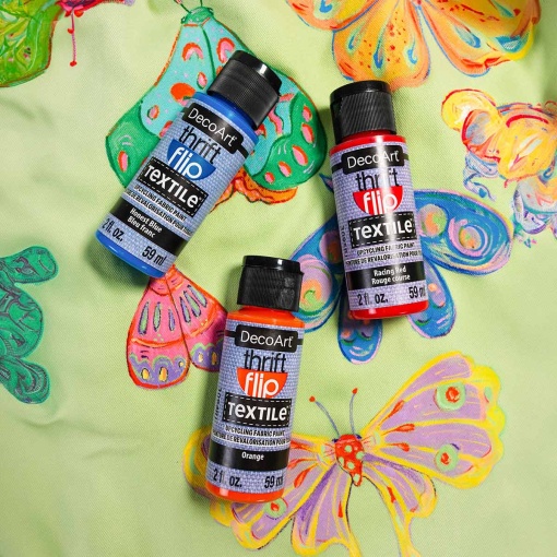 Tinta para Tecido DECOART Thrift Flip TEXTILE Laranja 59ml DTFP106-30