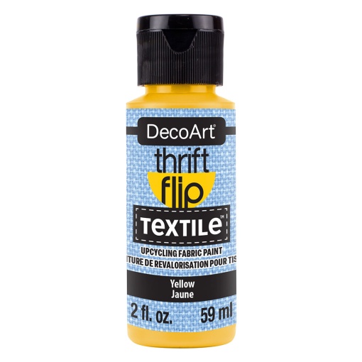 Tinta para Tecido DECOART Thrift Flip TEXTILE Amarelo 59ml DTFP107-30
