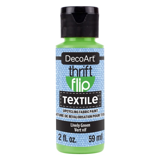 Tinta para Tecido DECOART Thrift Flip TEXTILE Verde Vivo 59ml DTFP108-30