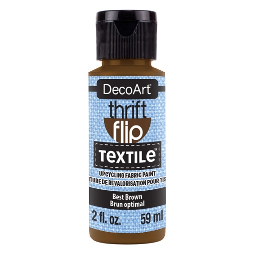 Tinta para Tecido DECOART Thrift Flip TEXTILE Castanho 59ml DTFP116-30