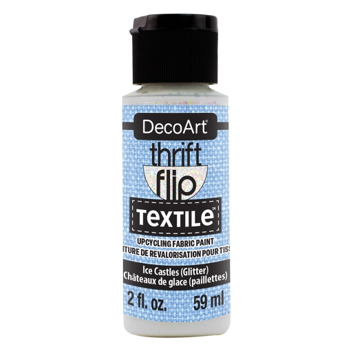 Tinta para Tecido DECOART Thrift Flip TEXTILE Castelo de Gelo Glitter 59ml DTFP119-30
