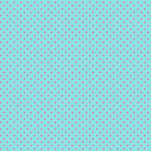 Tecido MAKOWER Spot Pintas Azul/Rosa 1x1,12m