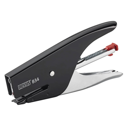 Agrafador Alicate NOVUS B34 nº 25 (21/4) 20 folhas Preto