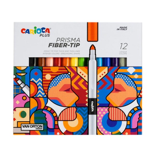 Marcadores CARIOCA Plus caixa com 12