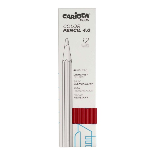 Lápis de Cor CARIOCA Plus 4.0 Vermelho 03