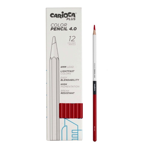 Lápis de Cor CARIOCA Plus 4.0 Vermelho 03