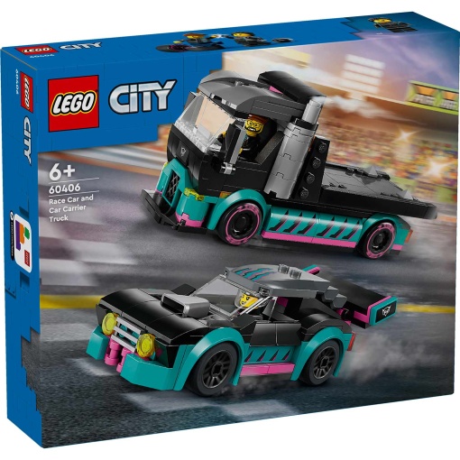 LEGO City Carro de Corrida e Camião de Transporte de Carros 60406