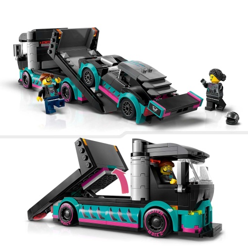 LEGO City Carro de Corrida e Camião de Transporte de Carros 60406