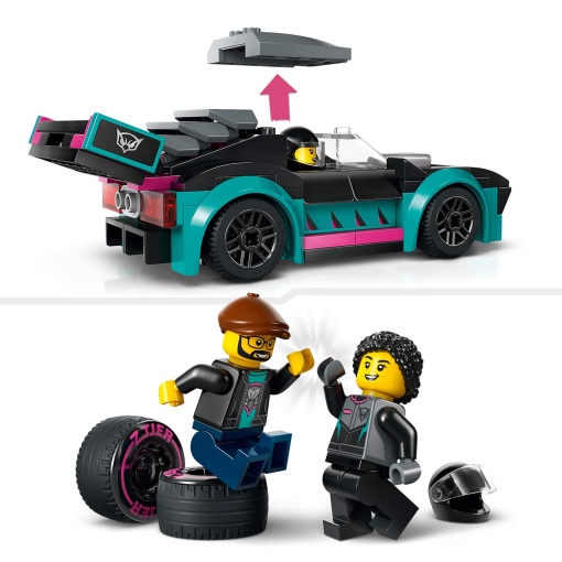 LEGO City Carro de Corrida e Camião de Transporte de Carros 60406