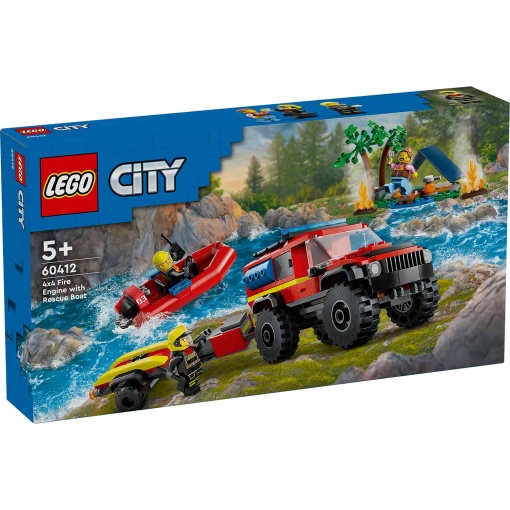 LEGO City Camião dos Bombeiros 4x4 com Barco de Resgate 60412