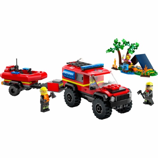 LEGO City Camião dos Bombeiros 4x4 com Barco de Resgate 60412