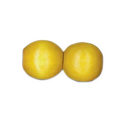 Bola de Madeira 11mm Amarelo Torrado com 50 unidades