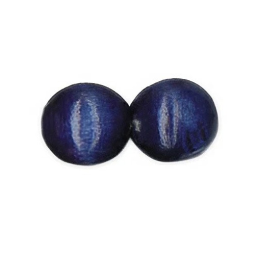 Bola de madeira 11mm azul - 50 unidades