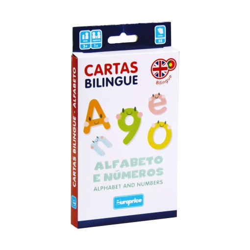 Cartas Bilingue - Alfabeto e Números EUROPRICE