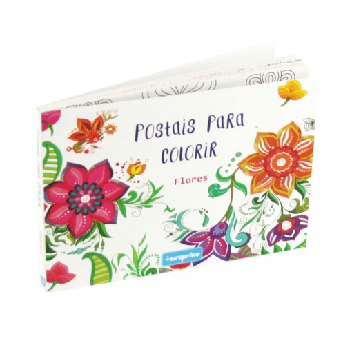 Postais para colorir - Flores EUROPRICE