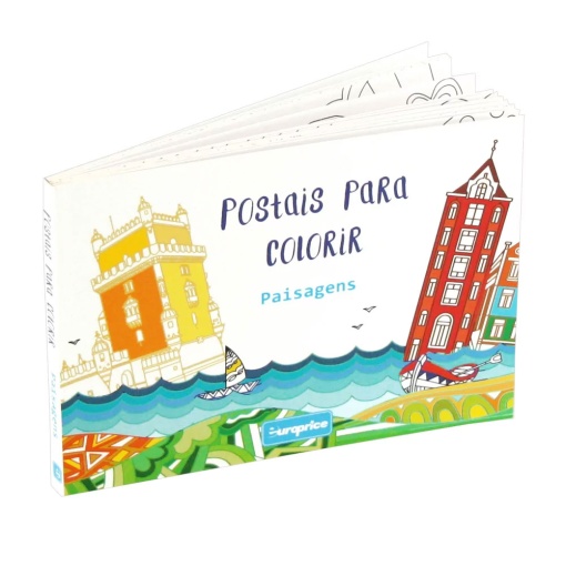 Postais para colorir - Paisagens EUROPRICE