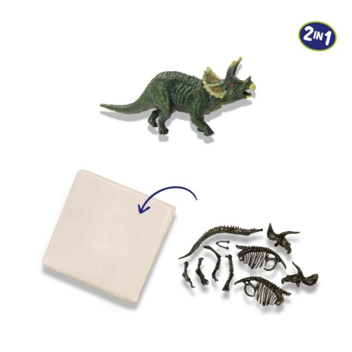 Escavação 2 em 1 - Dinossauros e Esqueletos Triceratops SES CREATIVE Explore