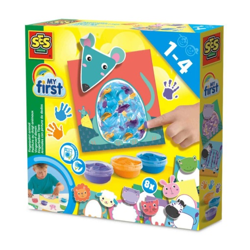 Pintar com Dedos Animais SES CREATIVE My First