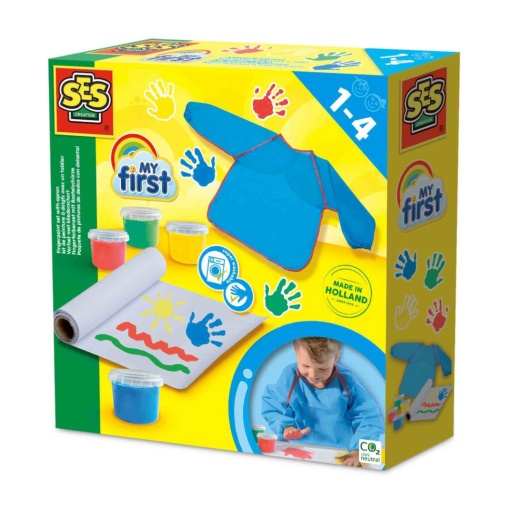 Conjunto de Pintura com Dedos + Avental SES CREATIVE My First