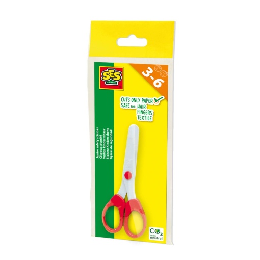Tesoura Infantil Não Corta Cabelo, Dedos e Tecido SES CREATIVE Hobby