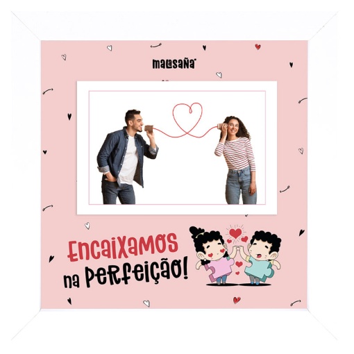 Moldura de madeira MALASANA "encaixamos na perfeição" 23x23cm