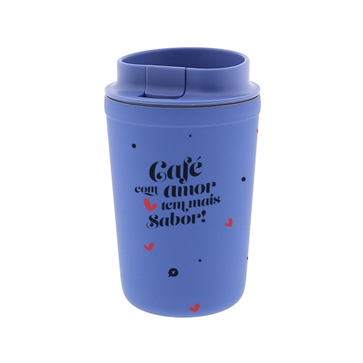 Copo Térmico Lovely Story "Café com amor..." 350ml