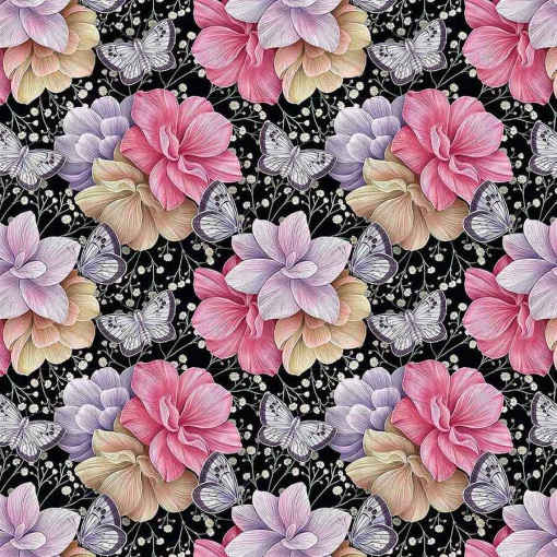 Papel de Embrulho JOL Clássico 70x100cm Flores/Borboletas