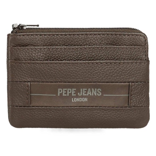 Porta-moedas PEPE JEANS Checkbox castanho