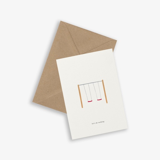 Postal KARTOTEK Swing Set "Let's Do Nothing"