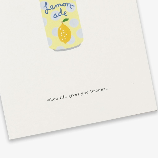 Postal KARTOTEK Soda Can "When Life Gives You Lemons..."