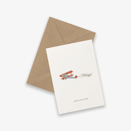 Postal KARTOTEK Airplane "Wish We Were Closer"