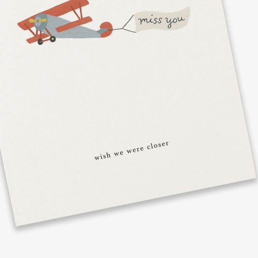 Postal KARTOTEK Airplane "Wish We Were Closer"