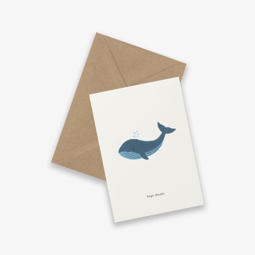 Postal KARTOTEK Whale "Huge Thanks"