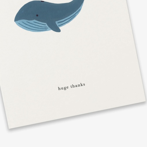 Postal KARTOTEK Whale "Huge Thanks"