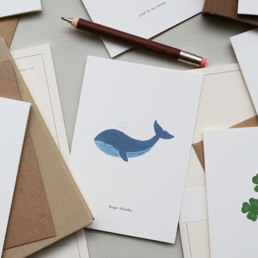 Postal KARTOTEK Whale "Huge Thanks"