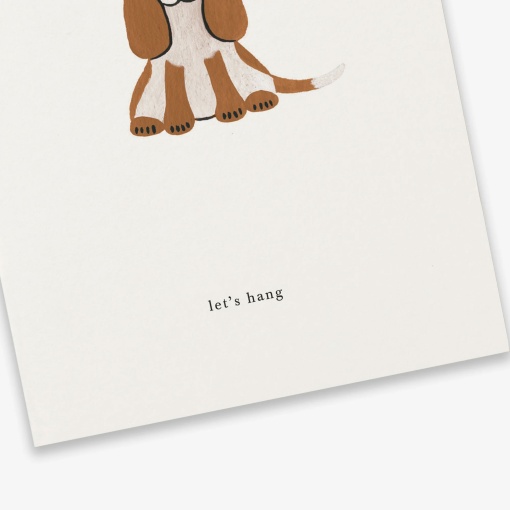 Postal KARTOTEK Basset Hound "Let's Hang"