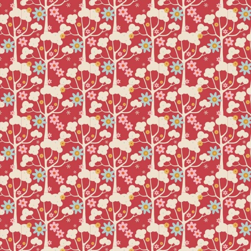 Tecido TILDA Jubilee Wildgarden Red 1x1,10m